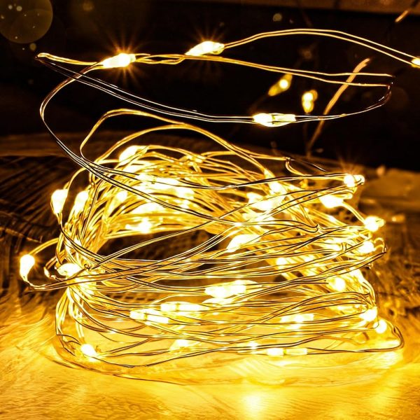 FREMON Guirlande Lumineuse, 100LEDs 8 Modes d'éclairage, Guirlande LED avec Fonction Mémoire pour Extérieur et Intérieur, Lumières pour Decoration Chambre, Mariage, Noël, Arbre,...