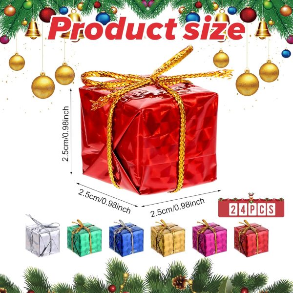 JIEYAO 30pcs Petits Coffrets Cadeaux Sapin de Noël, Mini Coffrets Cadeaux Pendentif Décoration Sapin de Noël Paquet Cadeau Décoratif Décoration Sapin de Noël Pendentif Sapin de...