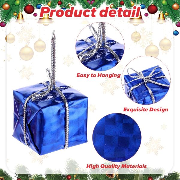 JIEYAO 30pcs Petits Coffrets Cadeaux Sapin de Noël, Mini Coffrets Cadeaux Pendentif Décoration Sapin de Noël Paquet Cadeau Décoratif Décoration Sapin de Noël Pendentif Sapin de...