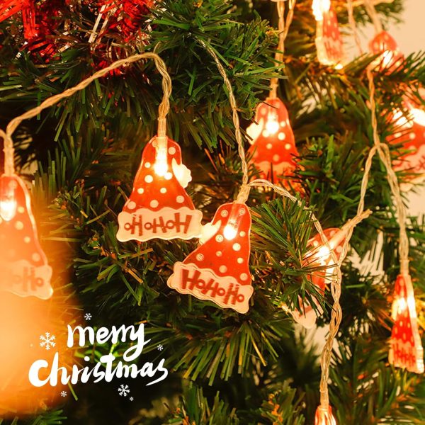 Vidillo Guirlande De Lumières De Noël, 3 Mètres 20 Guirlande Lumineuse De Décoration à LED, Fonctionne à Piles, Décoration Intérieure Et Extérieure, Pour Fête De NoëL,...