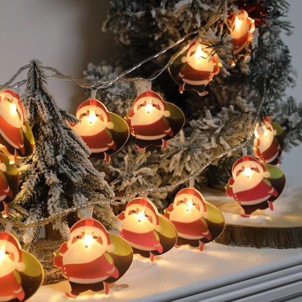 Vidillo Guirlande De Lumières De Noël, 3 Mètres 20 Guirlande Lumineuse De Décoration à LED, Fonctionne à Piles, Décoration Intérieure Et Extérieure, Pour Fête De NoëL,...