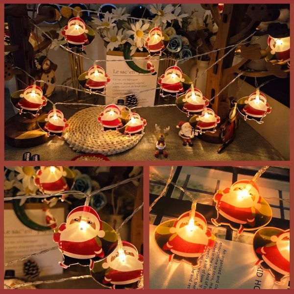 Vidillo Guirlande De Lumières De Noël, 3 Mètres 20 Guirlande Lumineuse De Décoration à LED, Fonctionne à Piles, Décoration Intérieure Et Extérieure, Pour Fête De NoëL,...