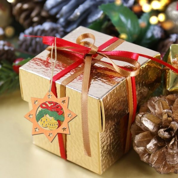 Flocon de Neige Decoration, 30 Pièces Decoration Noel en Bois Naturel, Decoration Noel Sapin en Bois DIY Robustes Durables, peut Être Peint des Deux Côtés pour Créer Des Flocons...
