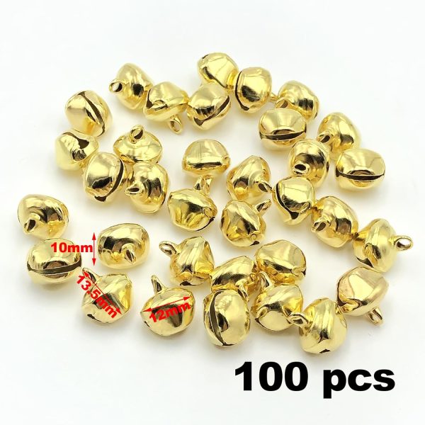 100 Pièces Clochette Grelot, Décorations de la Fête, Cloche pour Animaux de Compagnie, Cloches Décoratives de Noël Bricolage pour Décorations de Festival de Mariage, Fabrication...