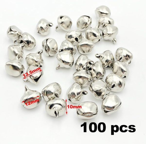 100 Pièces Clochette Grelot, Décorations de la Fête, Cloche pour Animaux de Compagnie, Cloches Décoratives de Noël Bricolage pour Décorations de Festival de Mariage, Fabrication...