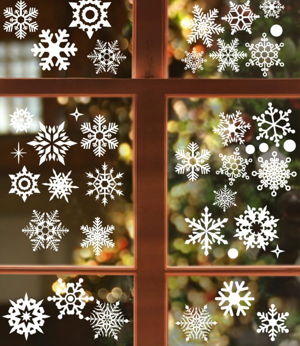 155 Stickers Noel Fenetre Réutilisable, PVC Autocollant Noel Fenetre, Telgoner Decoration Noel Fenetre Statique, Stickers Noël Fenêtre Électrostatique, DIY Autocollant Noel pour...