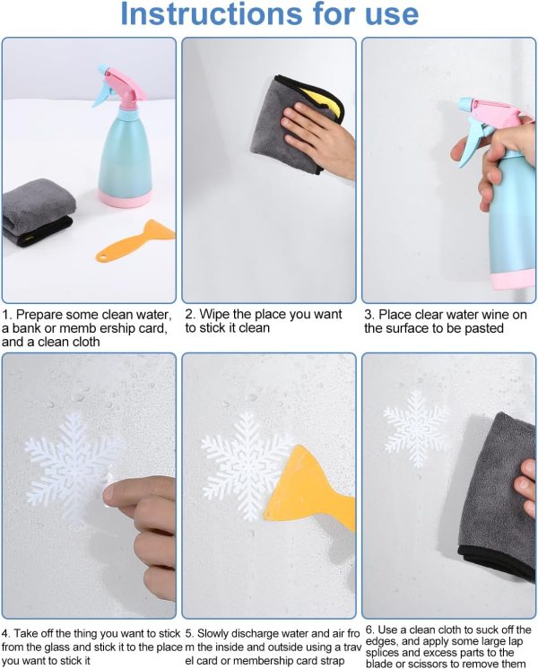 155 Stickers Noel Fenetre Réutilisable, PVC Autocollant Noel Fenetre, Telgoner Decoration Noel Fenetre Statique, Stickers Noël Fenêtre Électrostatique, DIY Autocollant Noel pour...