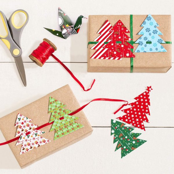 FEPITO 30 feuilles de papier à motif de Noël, papier décoratif A4 pour la fabrication de cartes de décoration de scrapbooking, 10 modèles
