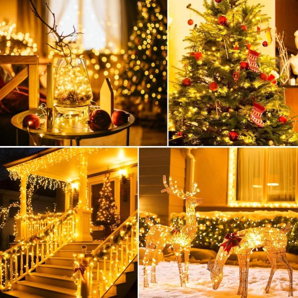litogo Guirlande Lumineuse a Pile 5M 50LED, [Lot de 1] Guirlande Led à Pile avec Télécommande, Étanche 8 Modes Guirlandes Lumineuse Intérieur Extérieur pour Décor Noël Mariage...