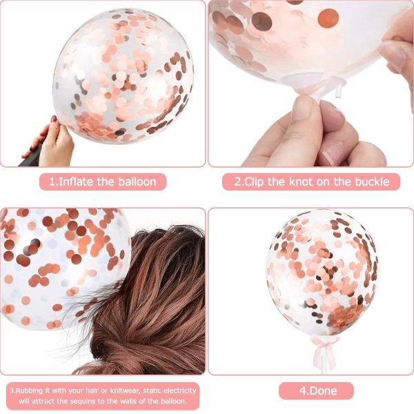 BillyBath 17 PCS Happy Birthday Decoration Gateau Or Rose Gold,Decoration Cake Topper Ballon Étoiles Topper avec Boule de Décoration pour Fête de D'anniversaire Fille