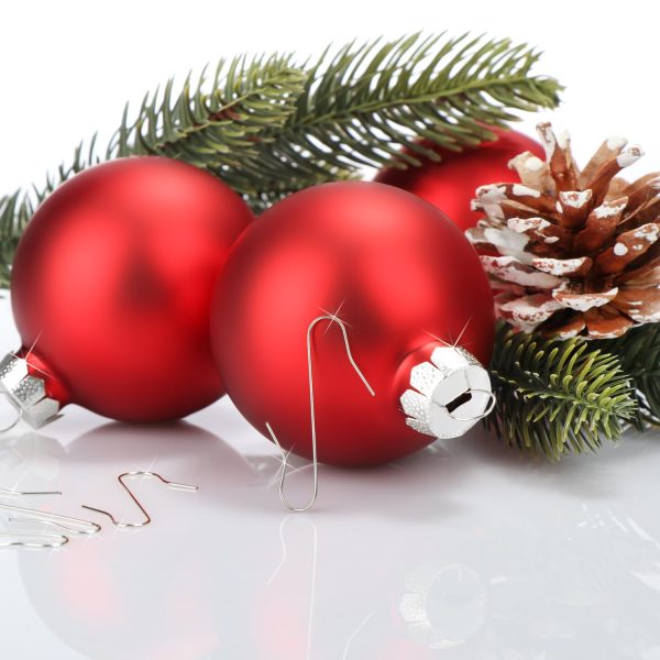 COM-FOUR® 150 x Christmas Tree Decorations Hooks - Double Hooks for Christmas Tree Decorations - Ideal for Decorative Pendants