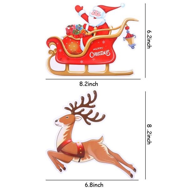 DERAYEE Banderole et Fanions de Noël, Bruant de Rennes, Bannières de Traîneau de Père Noël, Décoration pour Vitre et Maison, Party