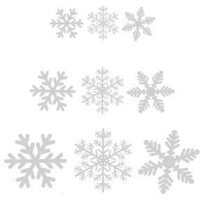 Lynlon Lot de 108 flocons de neige amovibles en PVC statique pour décoration de fenêtre de Noël, portes, vitrines, façades en verre