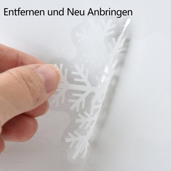 Lynlon Lot de 108 flocons de neige amovibles en PVC statique pour décoration de fenêtre de Noël, portes, vitrines, façades en verre