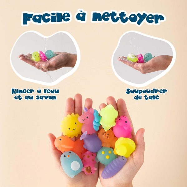 Mochi Squishy Kawaii Cadeau Anniversaire Enfants Invites Pack 40 - BONNYCO | Cadeaux Anniversaire Invités Enfant avec Phosphorescence, Petit Jouet Pinata, Pochette Surprise...
