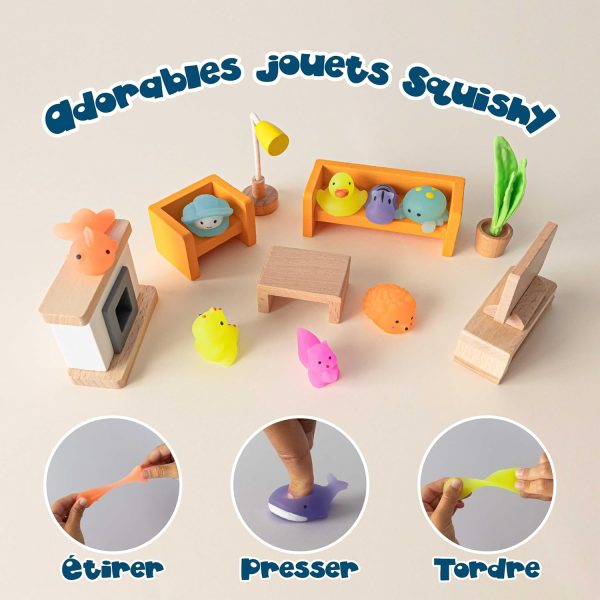 Mochi Squishy Kawaii Cadeau Anniversaire Enfants Invites Pack 40 - BONNYCO | Cadeaux Anniversaire Invités Enfant avec Phosphorescence, Petit Jouet Pinata, Pochette Surprise...