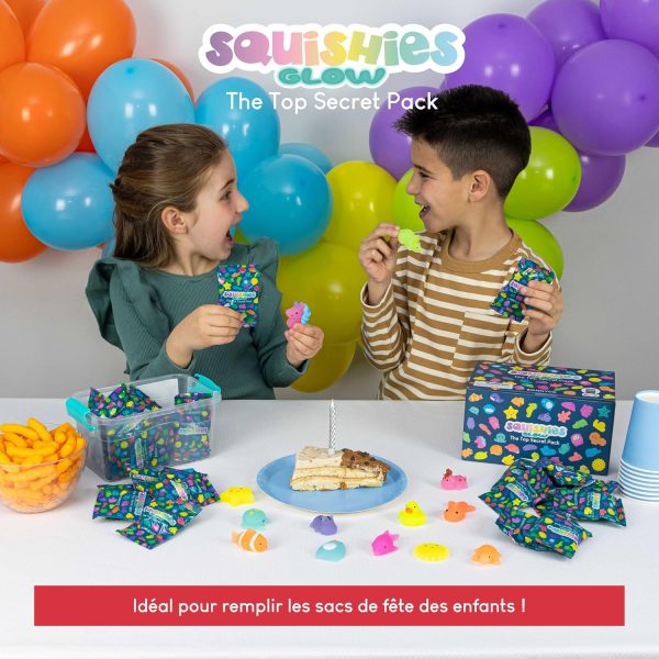 Mochi Squishy Kawaii Cadeau Anniversaire Enfants Invites Pack 40 - BONNYCO | Cadeaux Anniversaire Invités Enfant avec Phosphorescence, Petit Jouet Pinata, Pochette Surprise...