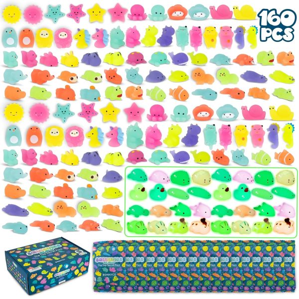 Mochi Squishy Kawaii Cadeau Anniversaire Enfants Invites Pack 40 - BONNYCO | Cadeaux Anniversaire Invités Enfant avec Phosphorescence, Petit Jouet Pinata, Pochette Surprise...