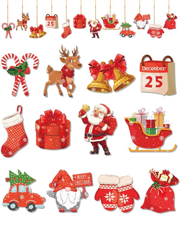 MOPZIJA 12pcs decoration noel sapin,déco noel,Bonhomme Pain d'Epice de Noël, Ornements Sapin de Noël, Pendentif Arbre de Noël Festival Fête Décoration Bricolage...