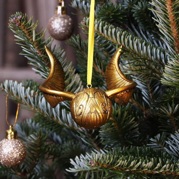 Nemesis Now Harry Potter Décoration à Suspendre Vif d'or Quidditch, Résine, pour Anniversaire, Doré