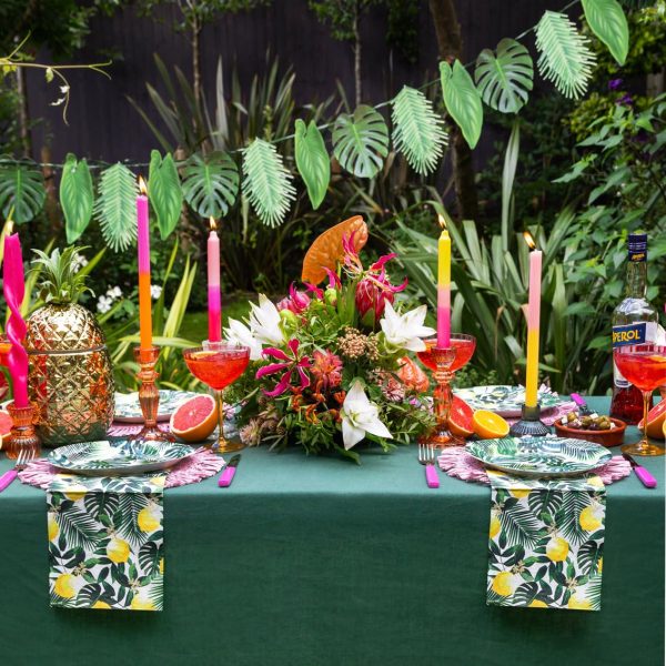 Talking Tables Guirlande Tropical, Feuilles de Palmier, Vert - 2.6m, Réutilisable, Thème Hawaiien, Décoration pour Anniversaire, été, Jungle, Papier, idéal pour fête, barbecue...