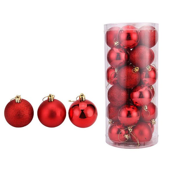 WAWJ Boules de Noël 4 cm Arbre de Noël Ornements en Plastique Brillant Décoration de Noël Incassable Boule Décoration d'arbre de (Or)