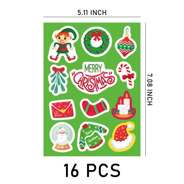 226 Pieces Christmas Stickers, Gift Stickers, Christmas Decoration, Santa Claus Stickers, Children's Crafts, Suitable for Packaging, Envelopes