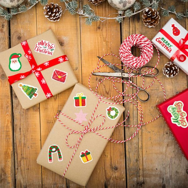 226 Pieces Christmas Stickers, Gift Stickers, Christmas Decoration, Santa Claus Stickers, Children's Crafts, Suitable for Packaging, Envelopes