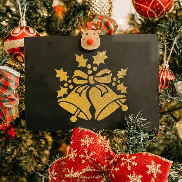 30pcs Christmas Stencils, Reusable Painting Template Multiple Patterns Decorative Stencils for Wood Painting DIY Ornaments Wood Slice