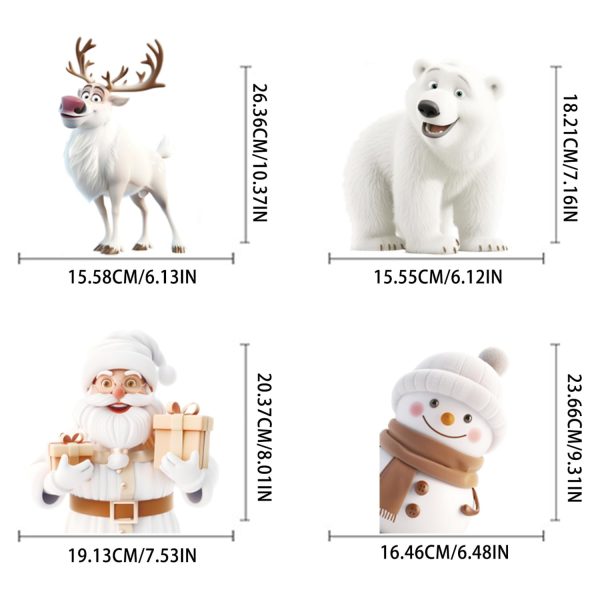 Christmas Window Stickers Reusable Christmas Decoration Window Electrostatic PVC Sticker Christmas Window Stickers Christmas Window Decoration Reusable Snowflake Sticker