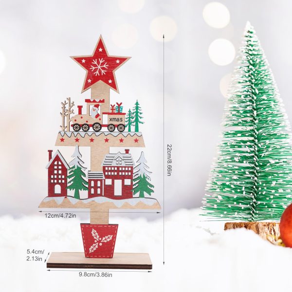 Gosknor Décorations Table Noël, Décorations Noël en Bois Qualité Supérieure Décoration d'Intérieur pour La Maison Décoration Table Noël Cadeaux Célébration Noël Parfaits pour La...