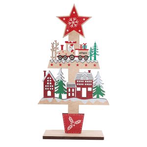 Gosknor Décorations Table Noël, Décorations Noël en Bois Qualité Supérieure Décoration d'Intérieur pour La Maison Décoration Table Noël Cadeaux Célébration Noël Parfaits pour La...