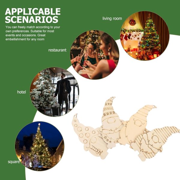 Lot de 40 disques en bois pour travaux manuels, peinture, lutin - Figurines en bois - Décoration d'arbre de Noël - Pendentif arbre de Noël - Décoration de Noël pour enfants