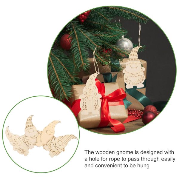 Lot de 40 disques en bois pour travaux manuels, peinture, lutin - Figurines en bois - Décoration d'arbre de Noël - Pendentif arbre de Noël - Décoration de Noël pour enfants