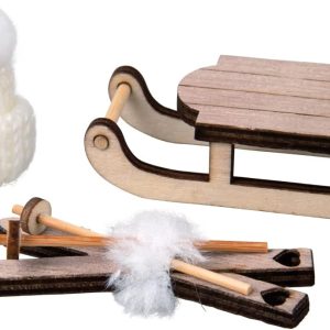 Rayher Assortiment de décorations « Sports d’Hiver » en Bois, 3 pces, 2,4-7cm, décorations, Hiver, Noël-46664999